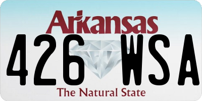 AR license plate 426WSA