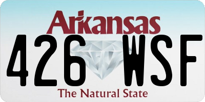 AR license plate 426WSF