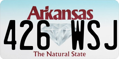 AR license plate 426WSJ