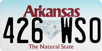 AR license plate 426WSO