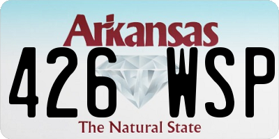 AR license plate 426WSP