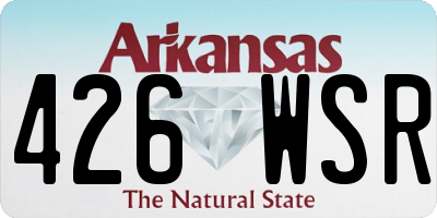 AR license plate 426WSR