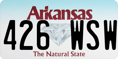 AR license plate 426WSW