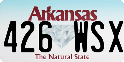 AR license plate 426WSX