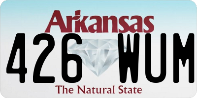 AR license plate 426WUM