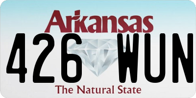 AR license plate 426WUN