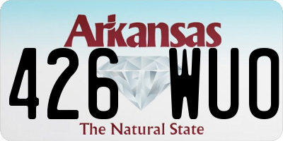 AR license plate 426WUO