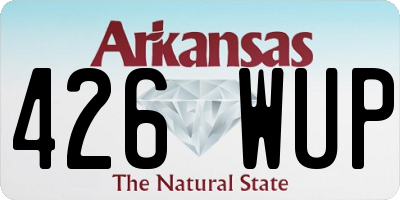 AR license plate 426WUP