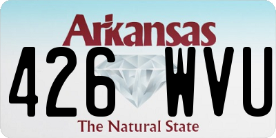 AR license plate 426WVU