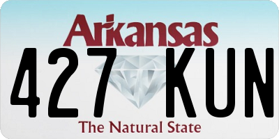 AR license plate 427KUN