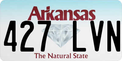 AR license plate 427LVN