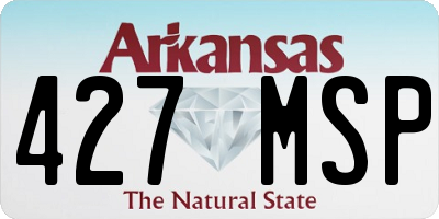 AR license plate 427MSP
