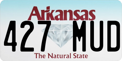 AR license plate 427MUD
