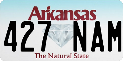 AR license plate 427NAM