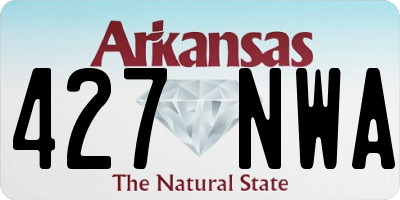 AR license plate 427NWA