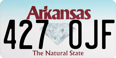 AR license plate 427OJF
