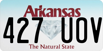 AR license plate 427UOV