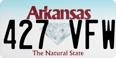 AR license plate 427VFW