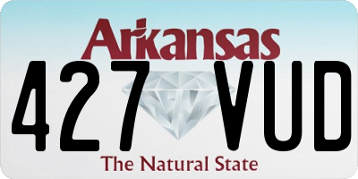 AR license plate 427VUD