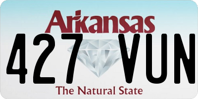 AR license plate 427VUN