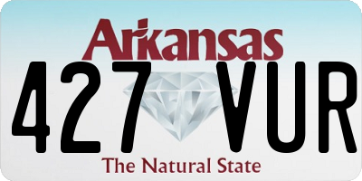 AR license plate 427VUR
