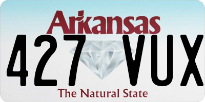 AR license plate 427VUX