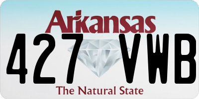 AR license plate 427VWB