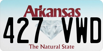 AR license plate 427VWD