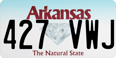 AR license plate 427VWJ