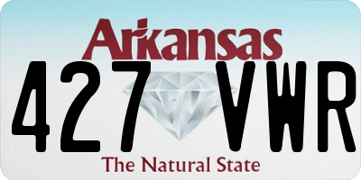 AR license plate 427VWR