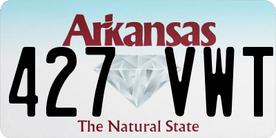 AR license plate 427VWT