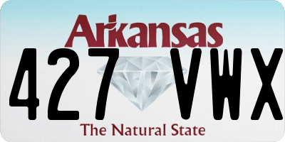 AR license plate 427VWX