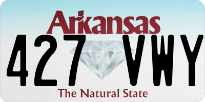 AR license plate 427VWY
