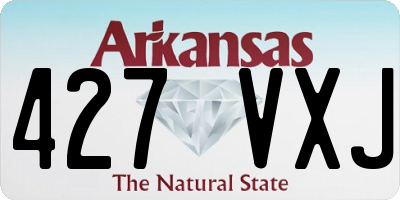 AR license plate 427VXJ