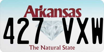 AR license plate 427VXW