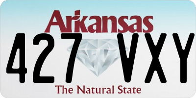AR license plate 427VXY
