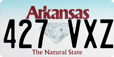 AR license plate 427VXZ