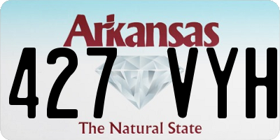 AR license plate 427VYH