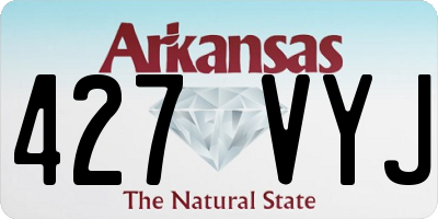 AR license plate 427VYJ