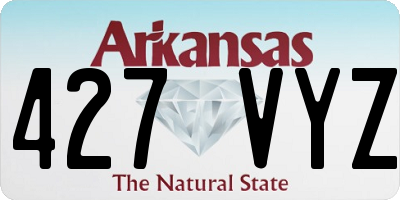 AR license plate 427VYZ