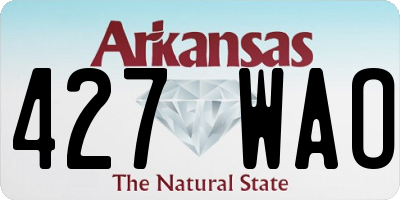 AR license plate 427WAO
