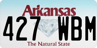AR license plate 427WBM