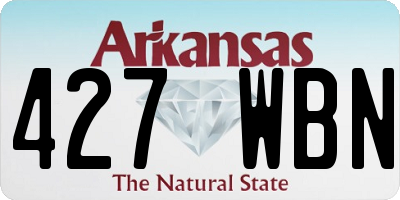 AR license plate 427WBN