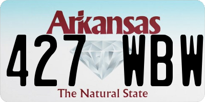 AR license plate 427WBW