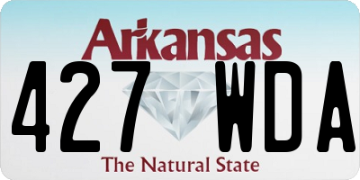 AR license plate 427WDA
