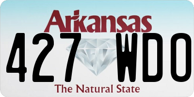 AR license plate 427WDO
