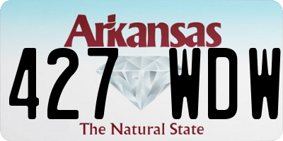 AR license plate 427WDW