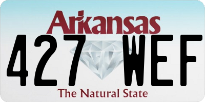 AR license plate 427WEF