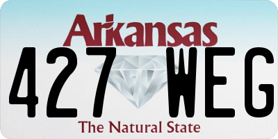 AR license plate 427WEG