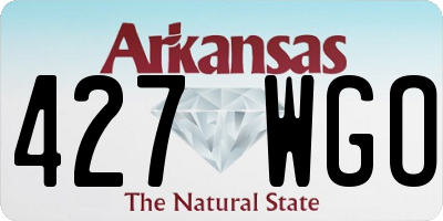 AR license plate 427WGO